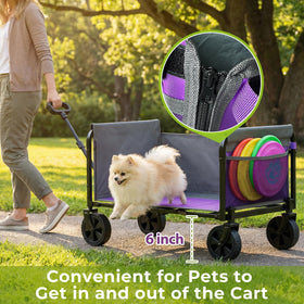 Aimnny wagon low-entry design helps pets step in comfortably