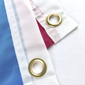 Aimto Earth Flag fabric detail showing fade-resistant polyester material.