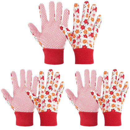 Ainiv floral garden gloves with soft cuffs for comfortable all-day wear and protection.