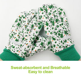 Ainiv floral gloves with high-density stitching for durable garden use