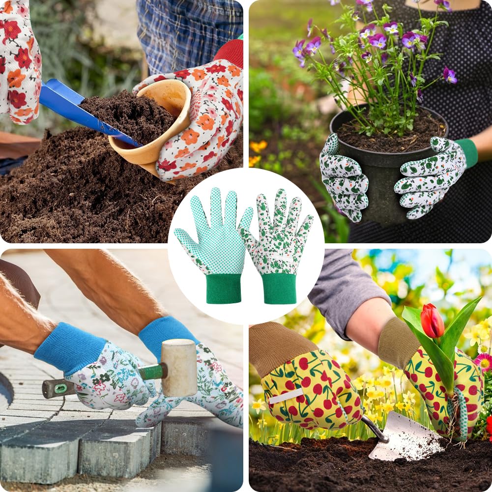 Ainiv floral gloves patterned outer fabric that's easy to clean after gardening