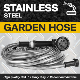 Ainpota metal hose sprayer nozzle enables versatile watering options.