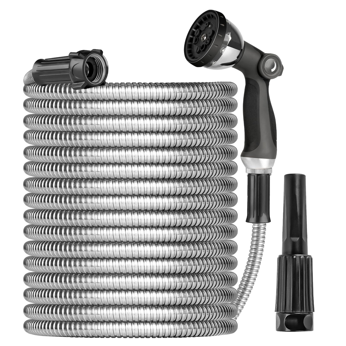 Ainpota metal garden hose 150ft demonstrates durability for tough outdoor tasks.