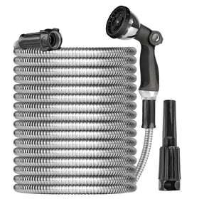 Ainpota metal garden hose 150ft demonstrates durability for tough outdoor tasks.