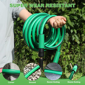 AIODE all-weather hose remains flexible in heat and cold for year-round use.
