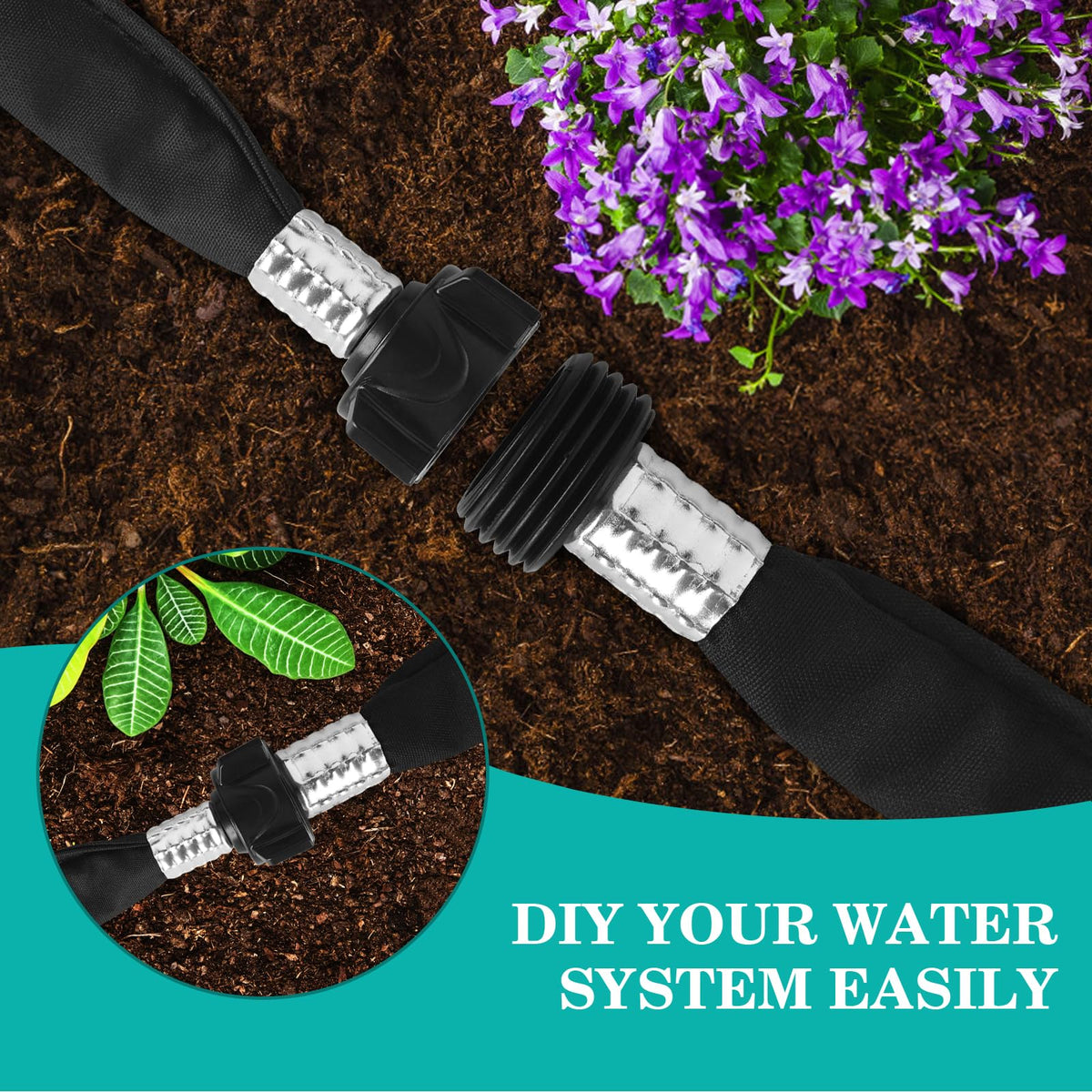 AIODE 15ft hose lightweight for quick setup by one person.