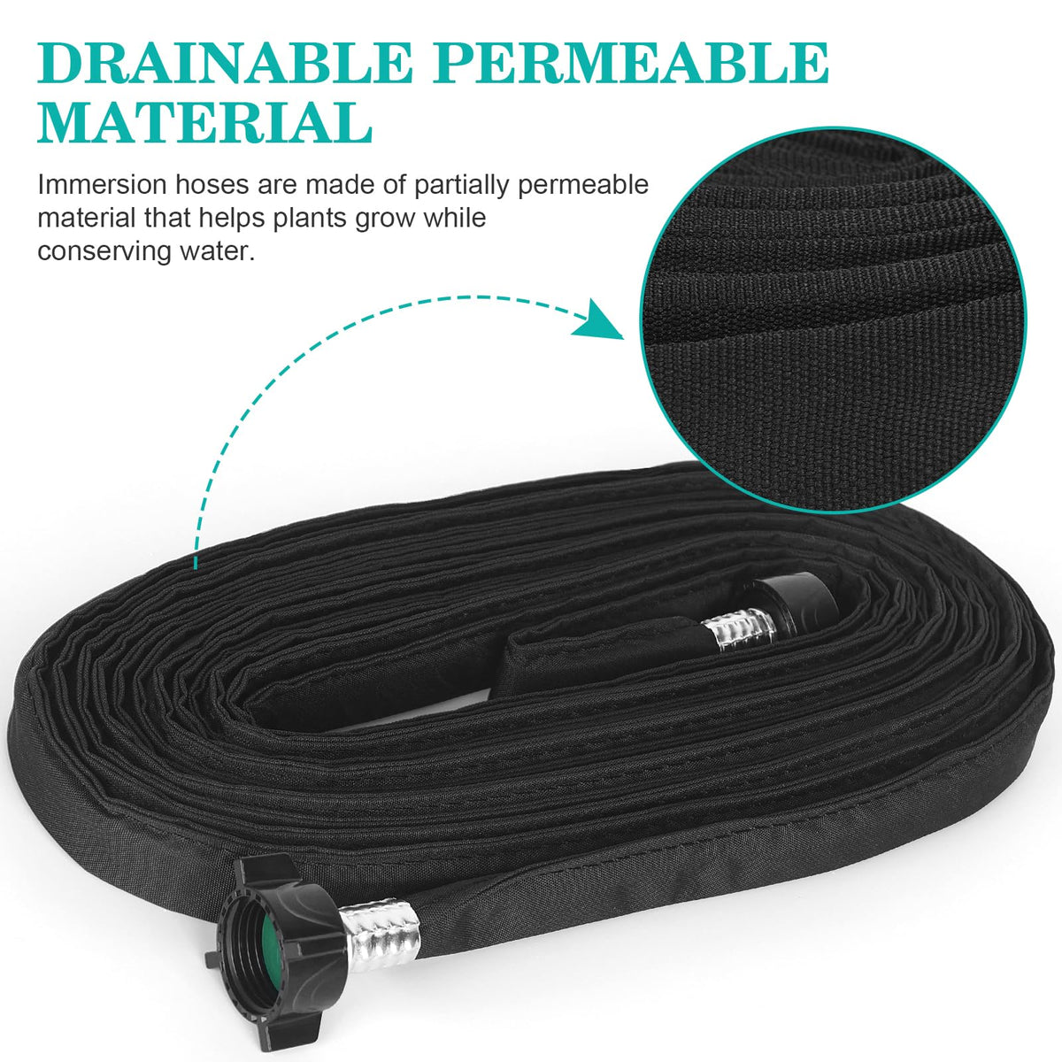 AIODE 15ft drip hose enables efficient water delivery directly to plant roots.