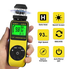 AIOMEST AI-881M direction compass enables quick wind orientation during outdoor tasks.
