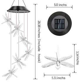 AIONASA Dragonfly lights brightening a garden as decorative outdoor decor.