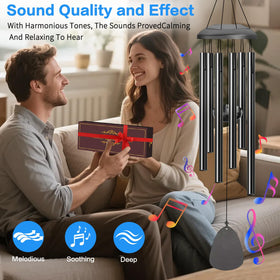 AIONASA wind chimes fluorocarbon coating resists weather and fading.