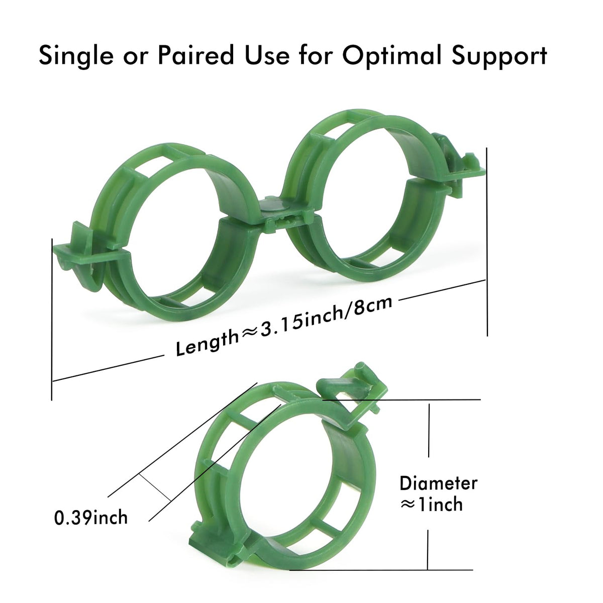 Weather-resistant plastic tomato clips endure sun and rain for lasting garden support.