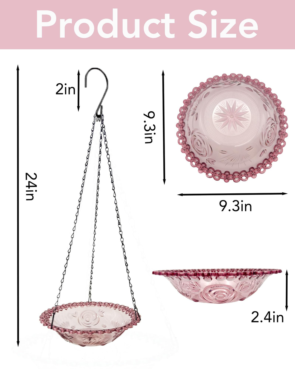Aiqriwv bird feeder hanging lilac purple keeps seeds accessible for visiting birds.