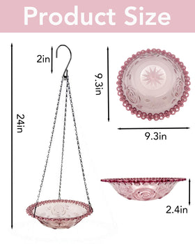 Aiqriwv bird feeder hanging lilac purple keeps seeds accessible for visiting birds.