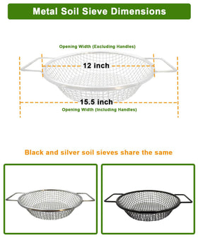 AireKouzia Dirt Sifter ergonomic handles ease shaking and reduce fatigue.