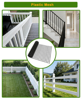 AireKouzia garden netting fence roll in black allowing light through while deterring wildlife