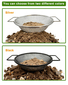 AireKouzia mesh sizes 1/8 in, 1/4 in, and 3/8 in for precise separation.