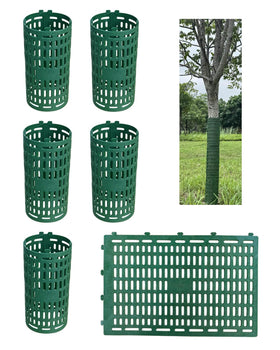 AireKouzia tree trunk protector 6pc shields trunks while allowing airflow.