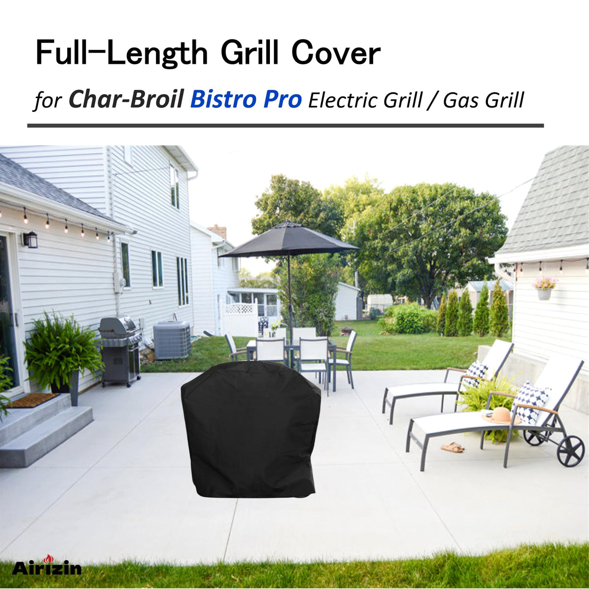 Airizin Bistro Pro cover is easy to clean with soap and water