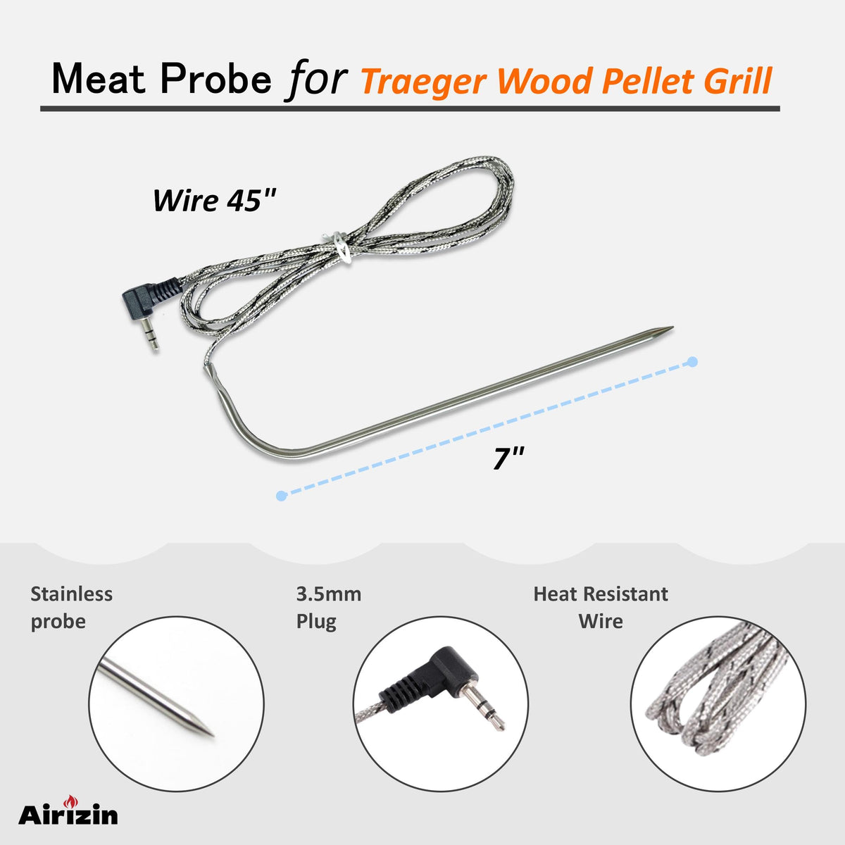 Airizin dual-probes with 3.5mm plug enabling independent temps.