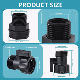 AIRLUNCH 3/4 garden hose valve close-up highlights leak-proof gasket design.