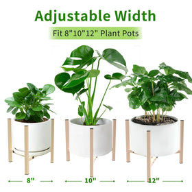 Airpark indoor corner plant stand fits neatly in room corners.