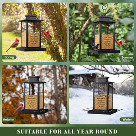 Airrioal Memorial Cardinal Bird Feeder dimensions 12.2 x 7.1 x 7.1 inches.