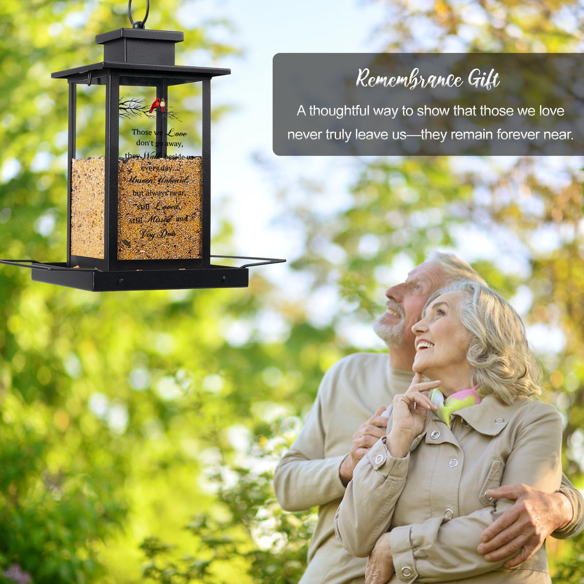 Airrioal Memorial Cardinal Bird Feeder durable, weather-ready design for outdoor spaces.