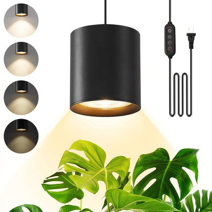 Airseafar dimmable hanging grow light with full spectrum supports indoor seedling growth.