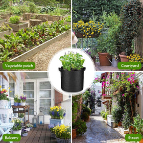 Airsnigi versatile grow bags for balconies, patios, gardens, and hydroponics.