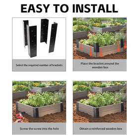 Airsnigi garden-bed assembly brackets help you quick-build sturdy raised beds.