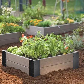 Airsnigi metal L-bracket 11x3x3 inch strengthens raised garden corners.