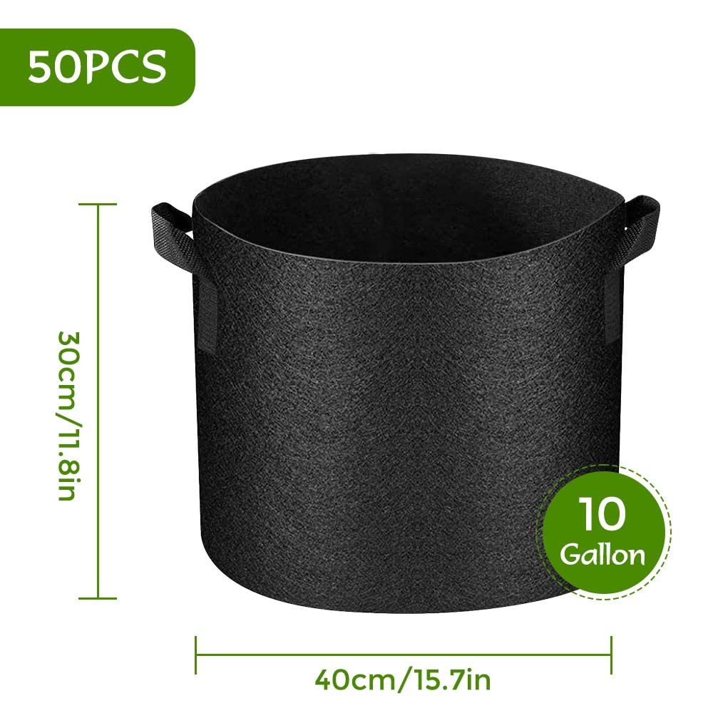 Airsnigi 10 gallon pots support nursery organization and transplant readiness.