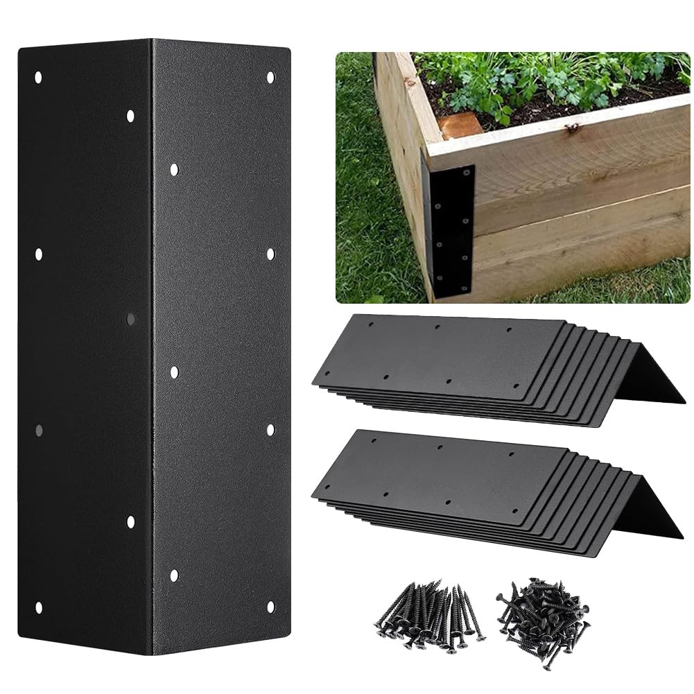 Airsnigi raised-bed corner bracket set provides sturdy framing for DIY garden beds.