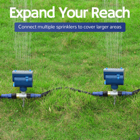 Airthereal AquaVive SR16 demonstrates broad coverage for versatile lawn watering.