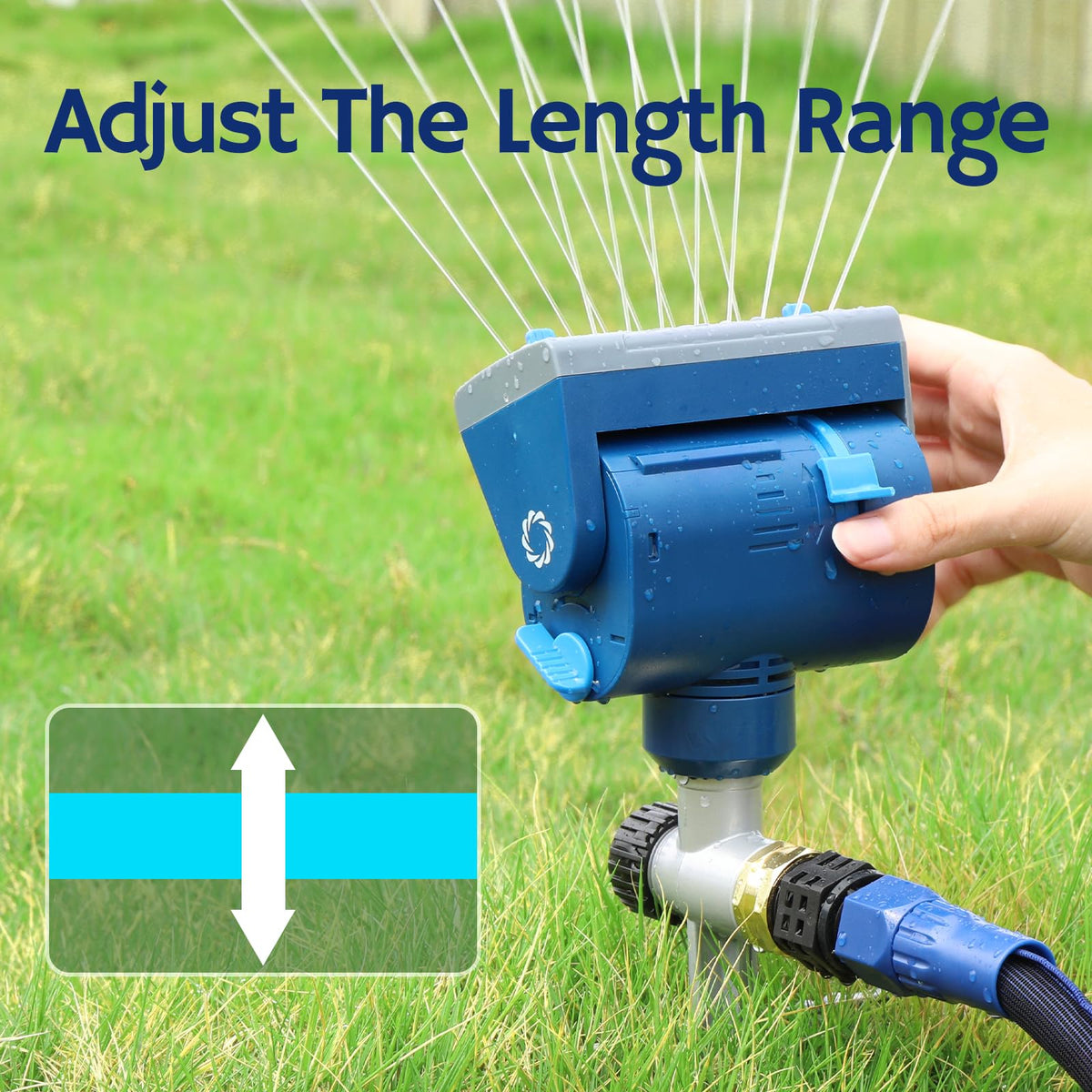 Airthereal AquaVive SR16 metal feet provide durable, stable lawn anchoring.