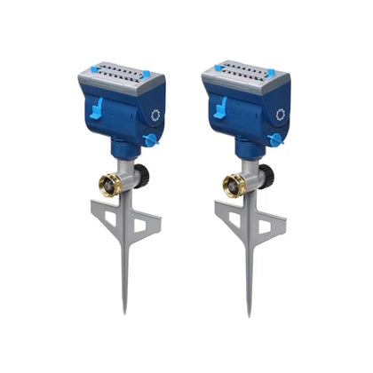 Airthereal AquaVive SR16 sprinkler with metal step spike for secure lawn installation and even coverage.