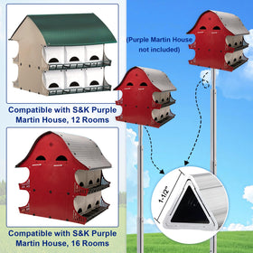 AirVows pole showing built‑in snap-lock joints for quick assembly