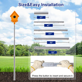 AirVows weather‑resistant pole maintaining upright position outdoors