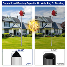 AirVows triangular aluminum frame resisting strong winds