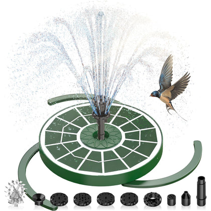 AISITIN 3.5W solar bird bath fountain in action, creating a steady water display.