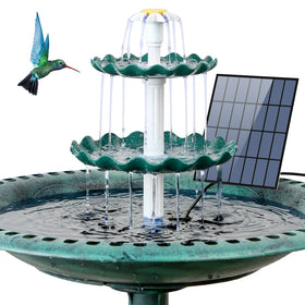 AISITIN 3-tier bird bath with pump in sunlight attracts birds to your garden