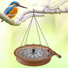 AISITIN birdbath with hanging chains for secure outdoor mounting.