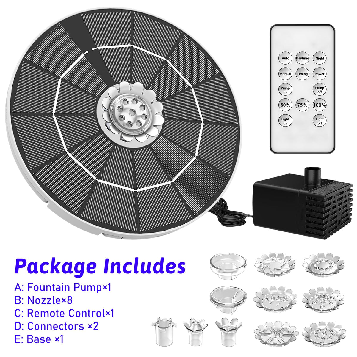 AISITIN versatile setup for bird baths, ponds, and garden spaces