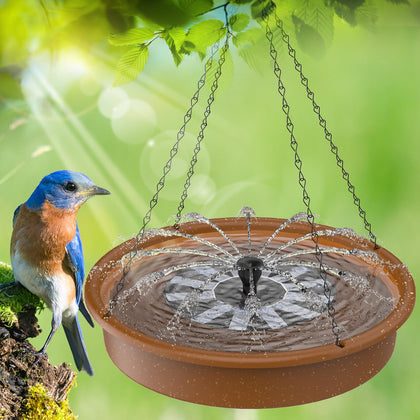 AISITIN 12-inch birdbath fountain basin inviting birds to drink and splash.