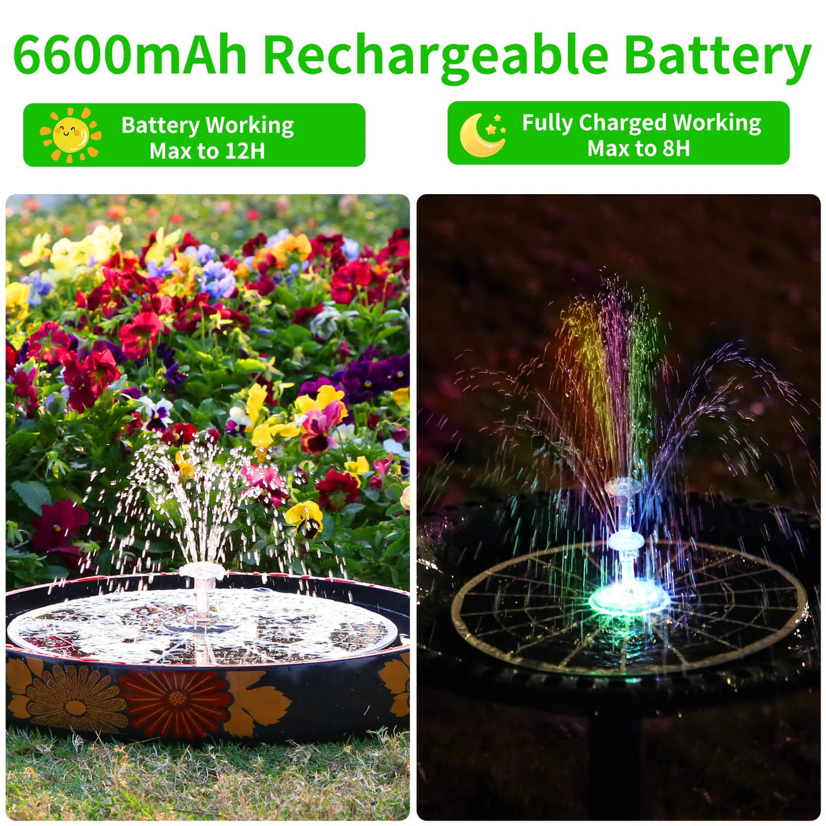 AISITIN crystal ball nozzle creates dazzling, color-filled fountain jets