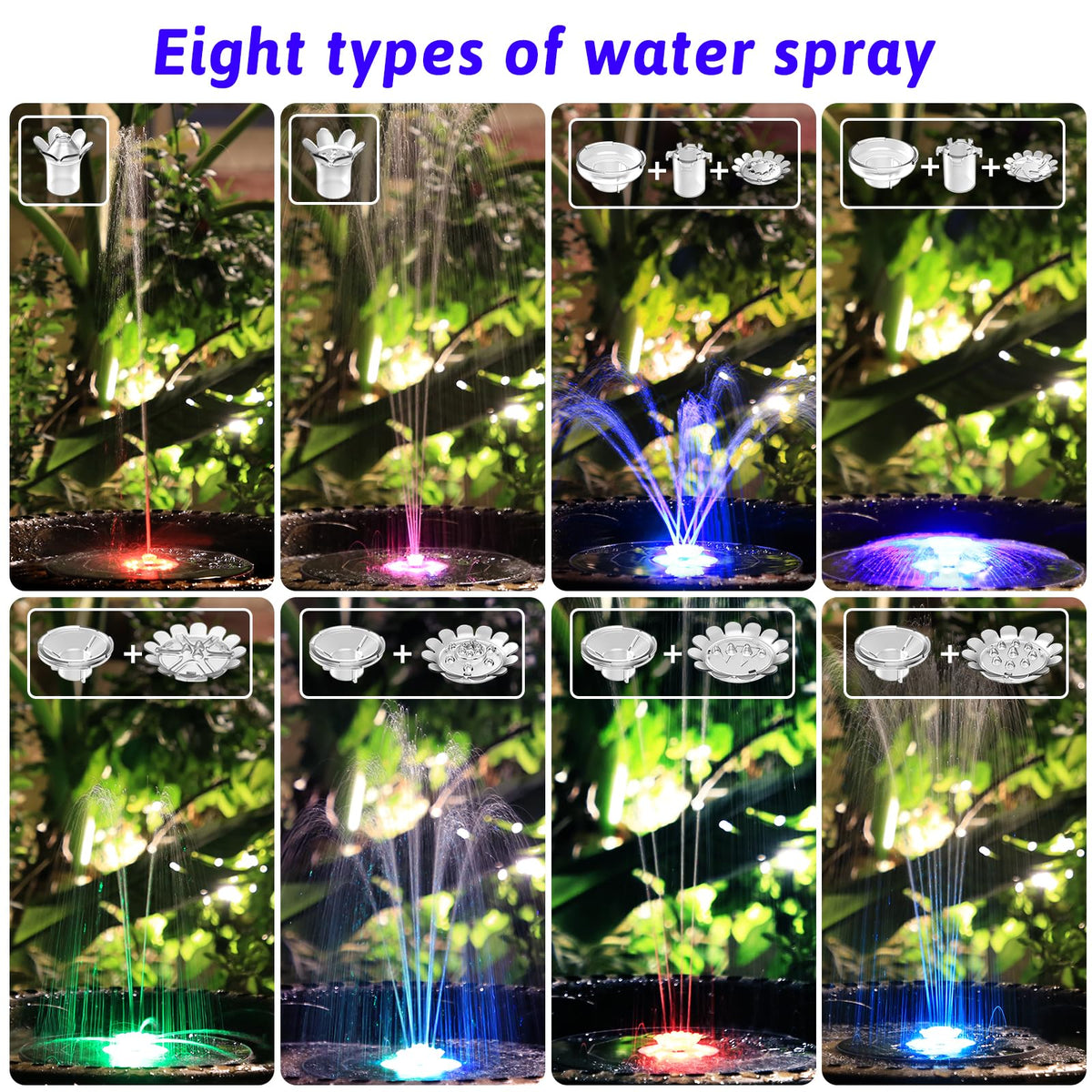 AISITIN eight-nozzle spray styles for customizable water patterns