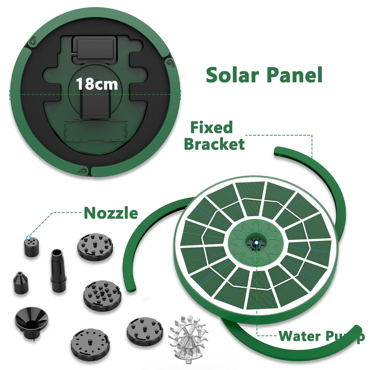 AISITIN built-in filter helps keep water clean and pump lasting longer.