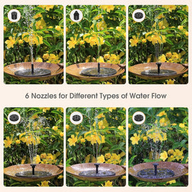 AISITIN polyresin birdbath with weather resistance stands up to sun and frost.