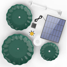 AISITIN solar fountain kit suitable for patios, gardens, and balconies.