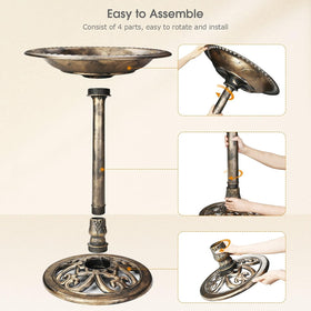 AISITIN solar fountain pump powers a tranquil water spray from sunlight.